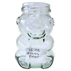 12 oz Glass Bear Honey Jar