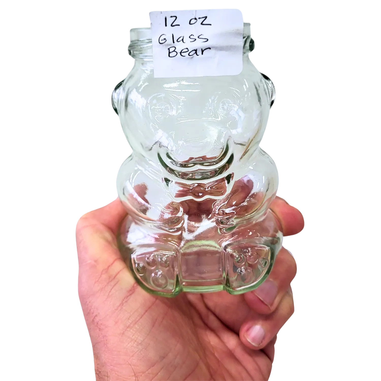 12 oz Glass Bear Honey Jar