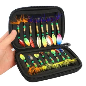 16pcs/20pcs Fishing Spoons Lures Metal Baits Set for Casting Spinner Fishing Bait with Storage Bag Case Outdoor Fishing