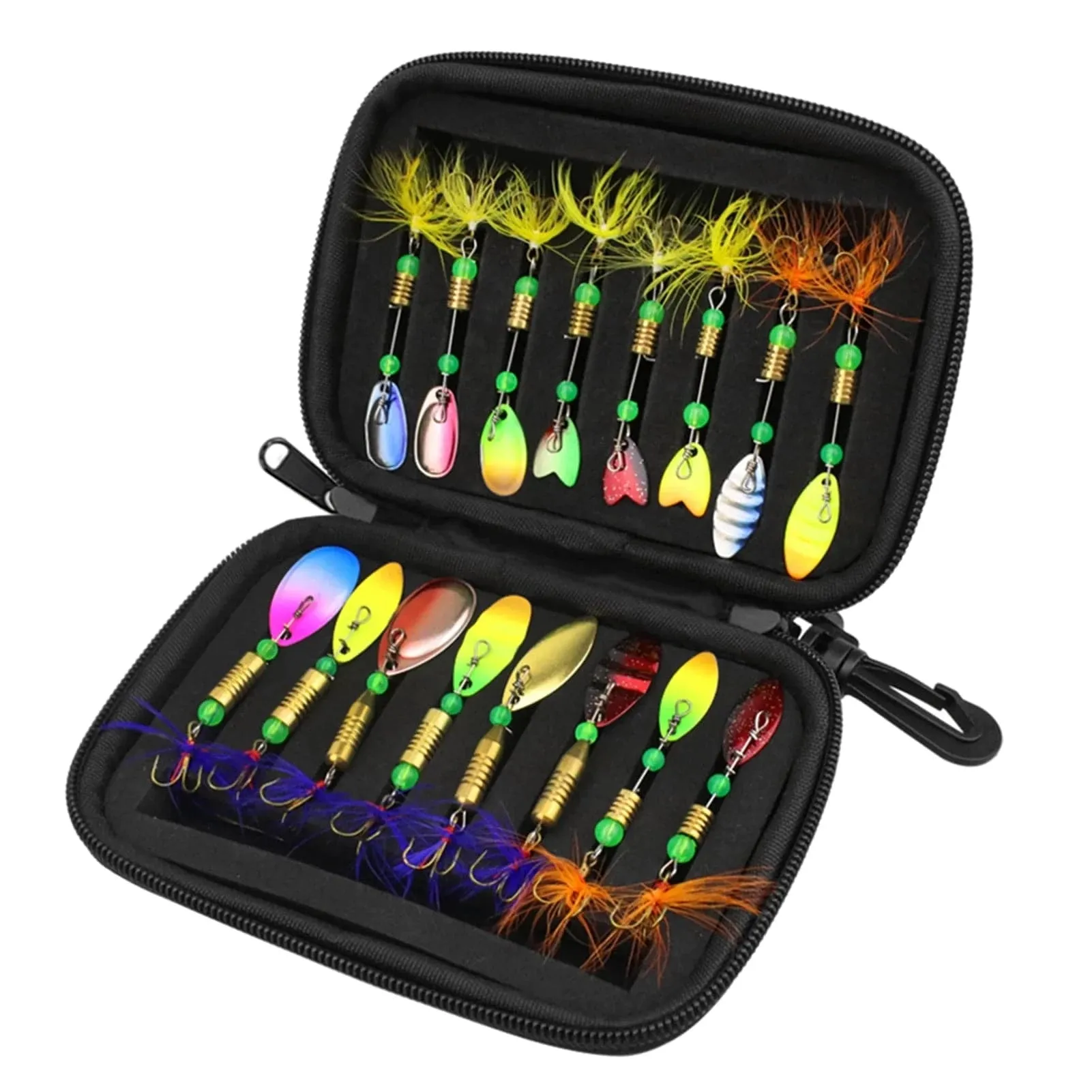 16pcs/20pcs Fishing Spoons Lures Metal Baits Set for Casting Spinner Fishing Bait with Storage Bag Case Outdoor Fishing