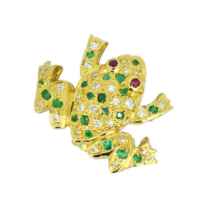 18ct Frog Brooch