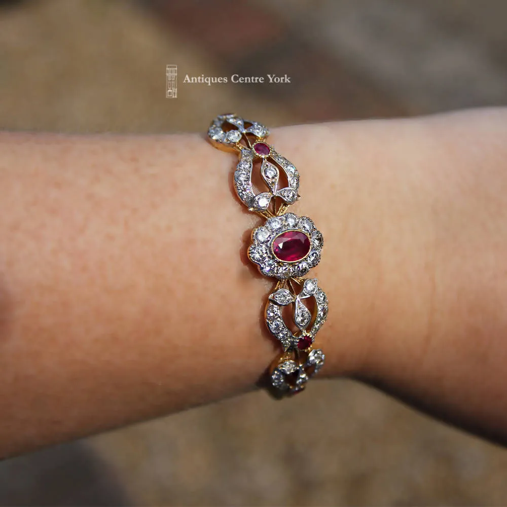 18ct Ruby & Diamond Bracelet