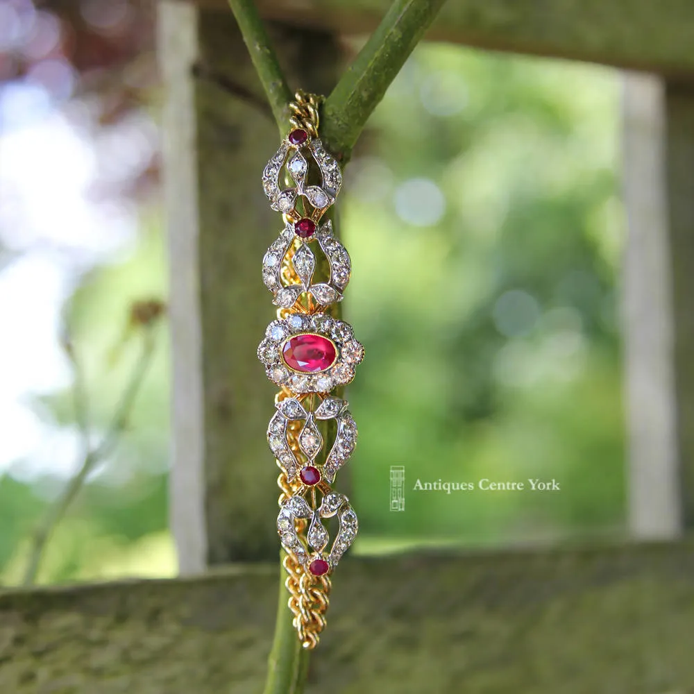 18ct Ruby & Diamond Bracelet