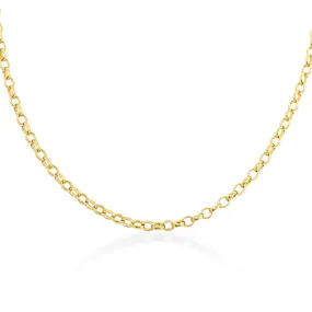 18ct Solid Gold Medium Oval Belcher Chain