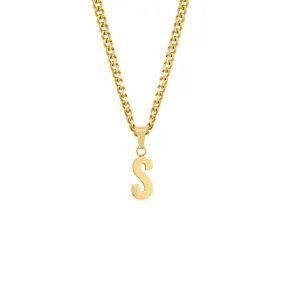 18K Gold Initial Letter Necklace