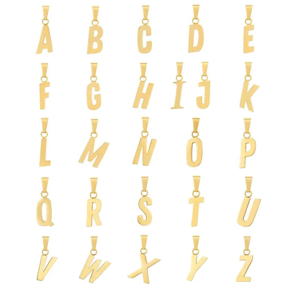 18K Gold Initial Letter Necklace