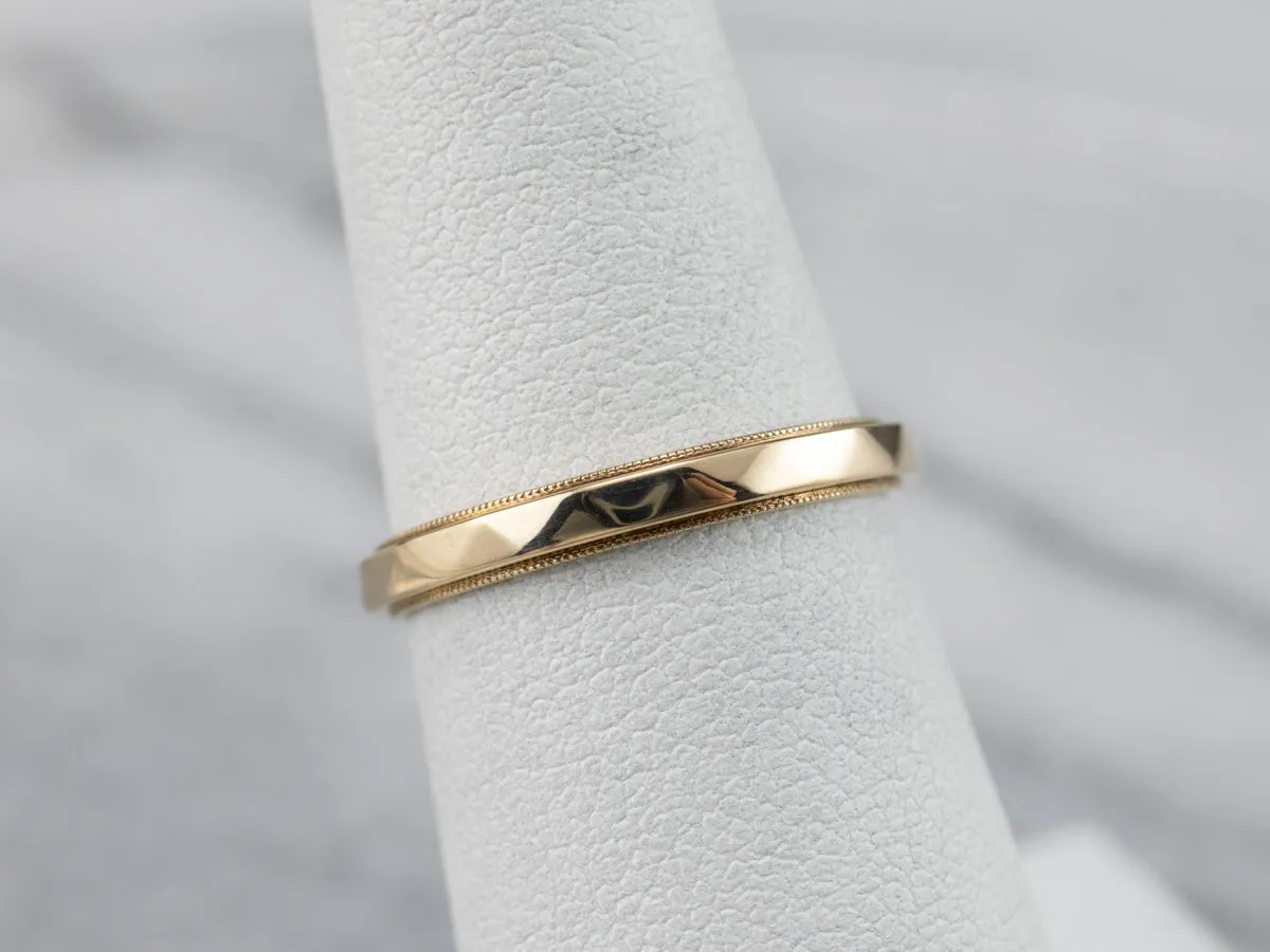 1950s Gold Faceted Band