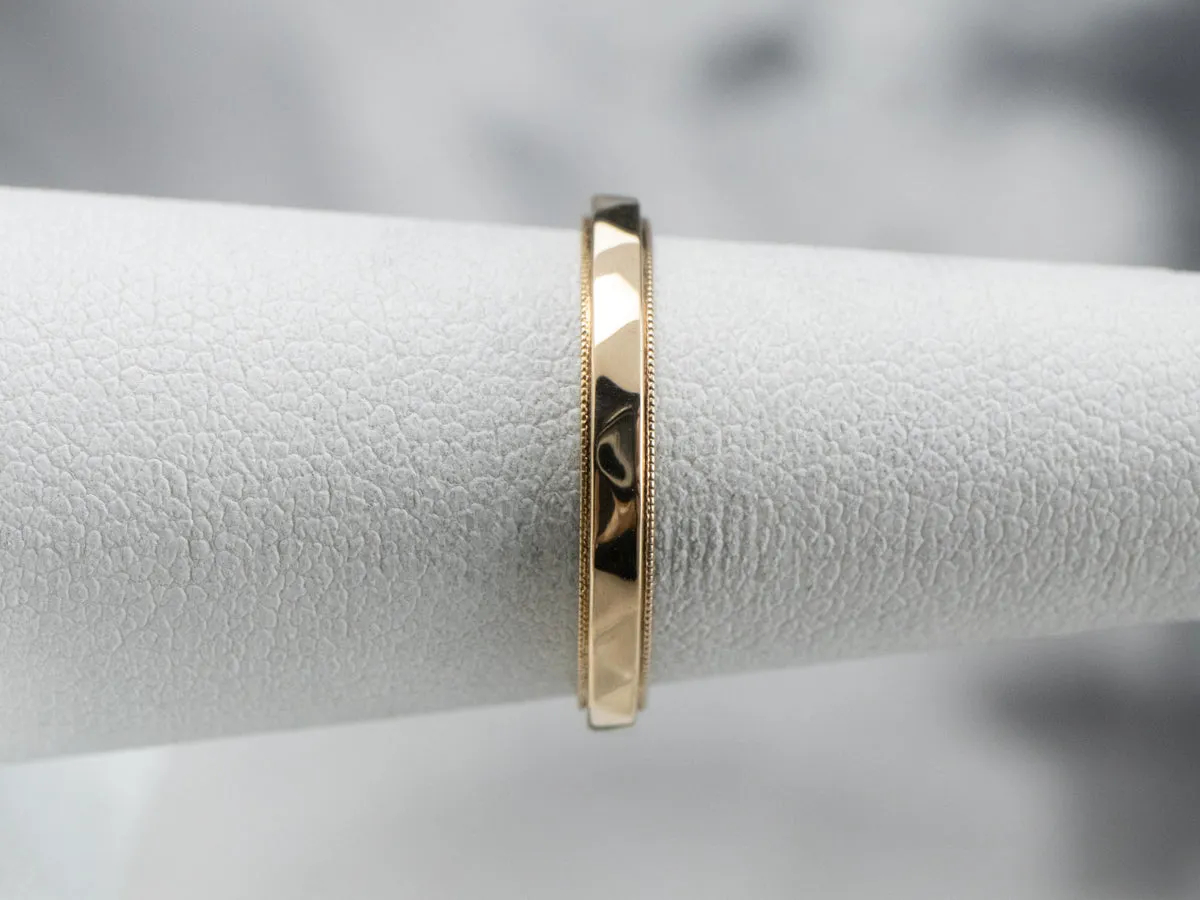 1950s Gold Faceted Band