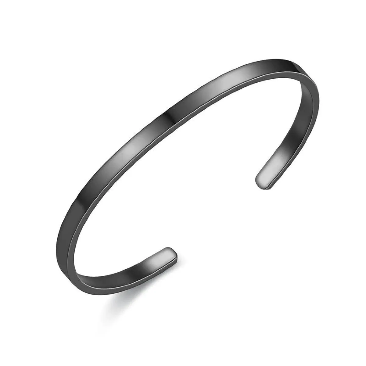 5mm Matte Finish 316 Surgical Stainless Steel Customized Personalised Laser Engraved Free Size Cuff Kada Bangle Bracelet Unisex