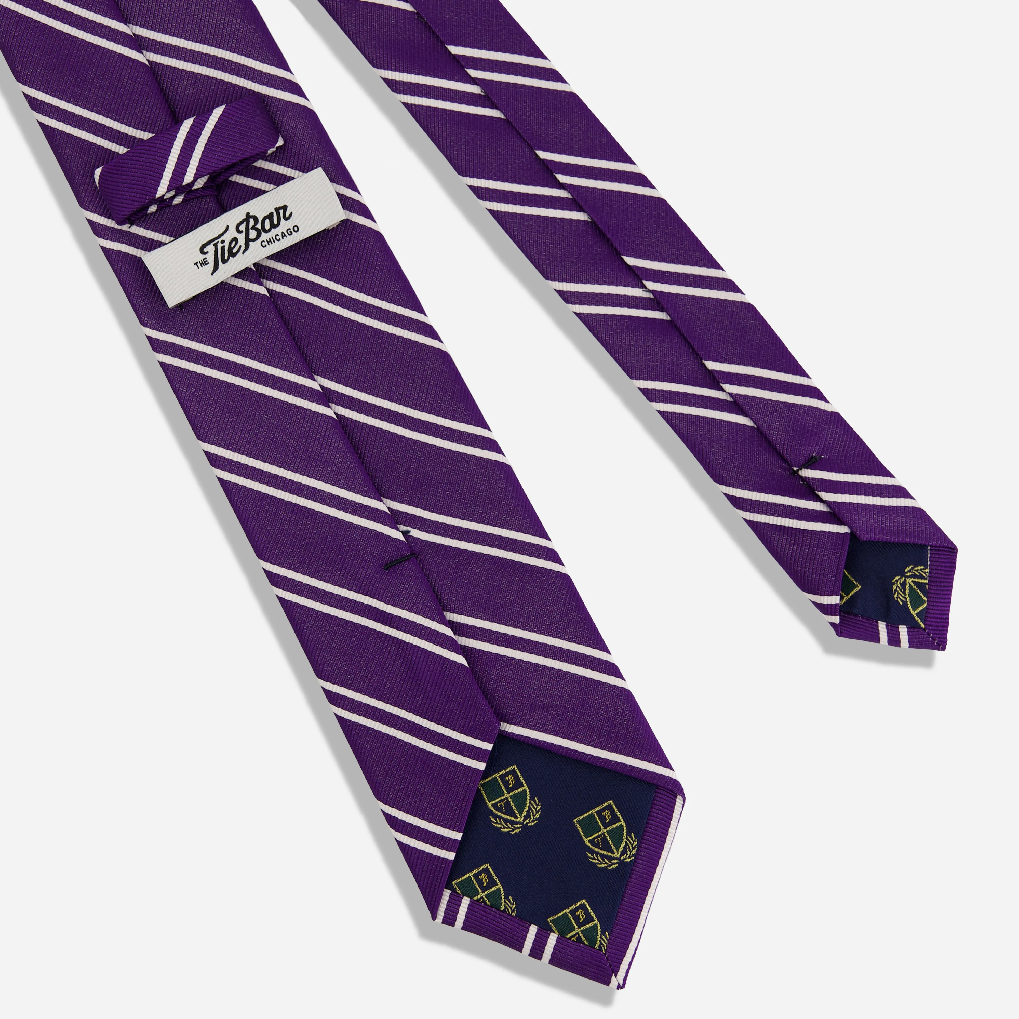 Alma Mater Heritage The Rock Stripe Purple Tie