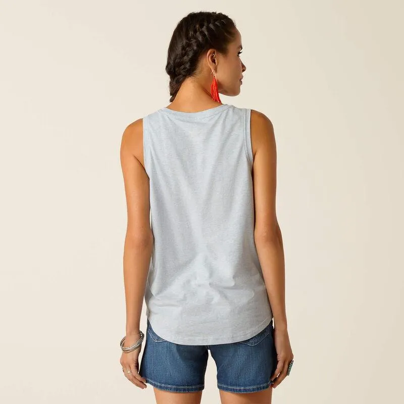 Ariat Women's Chambray Blue American Pride Sleeveless Tee 10051296