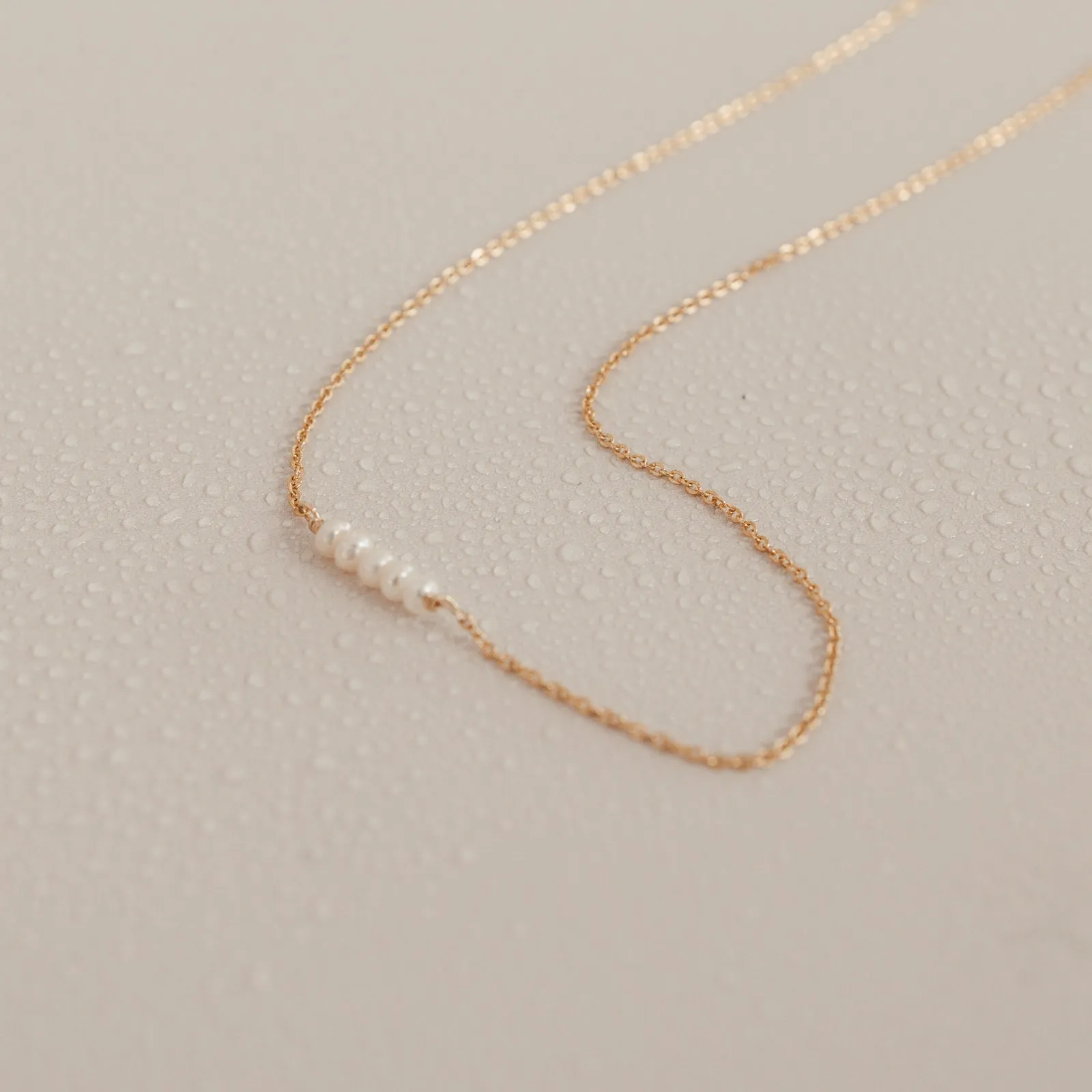 Ariel • Tiny Pearl Asymmetrical Necklace