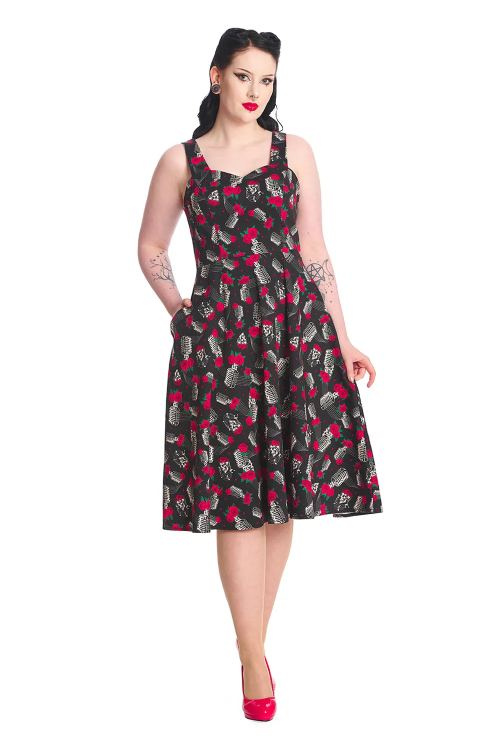 Banned Nashville Sweetheart Swing Dress Rockabilly