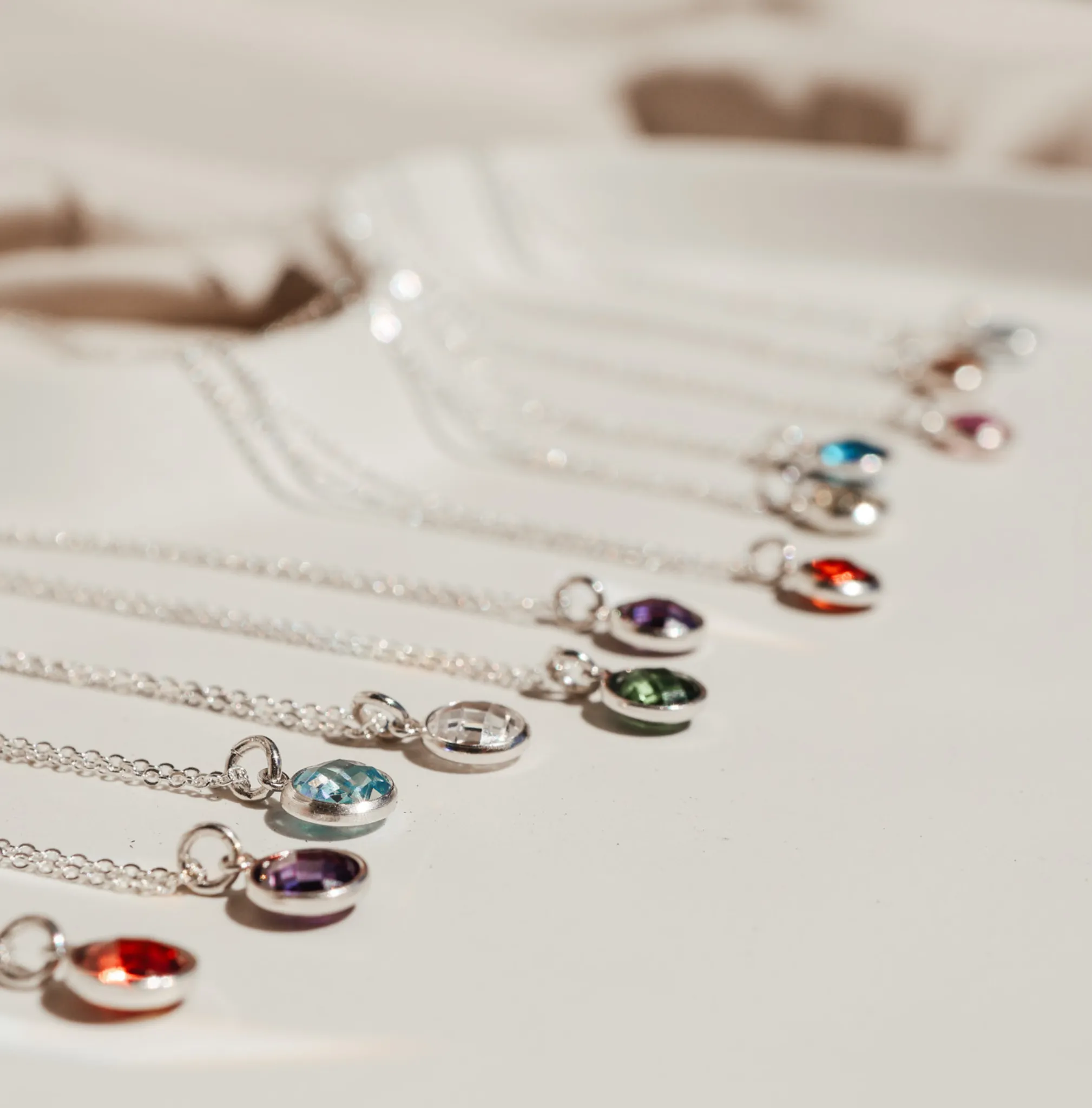 Birthstone Drop Necklace • February