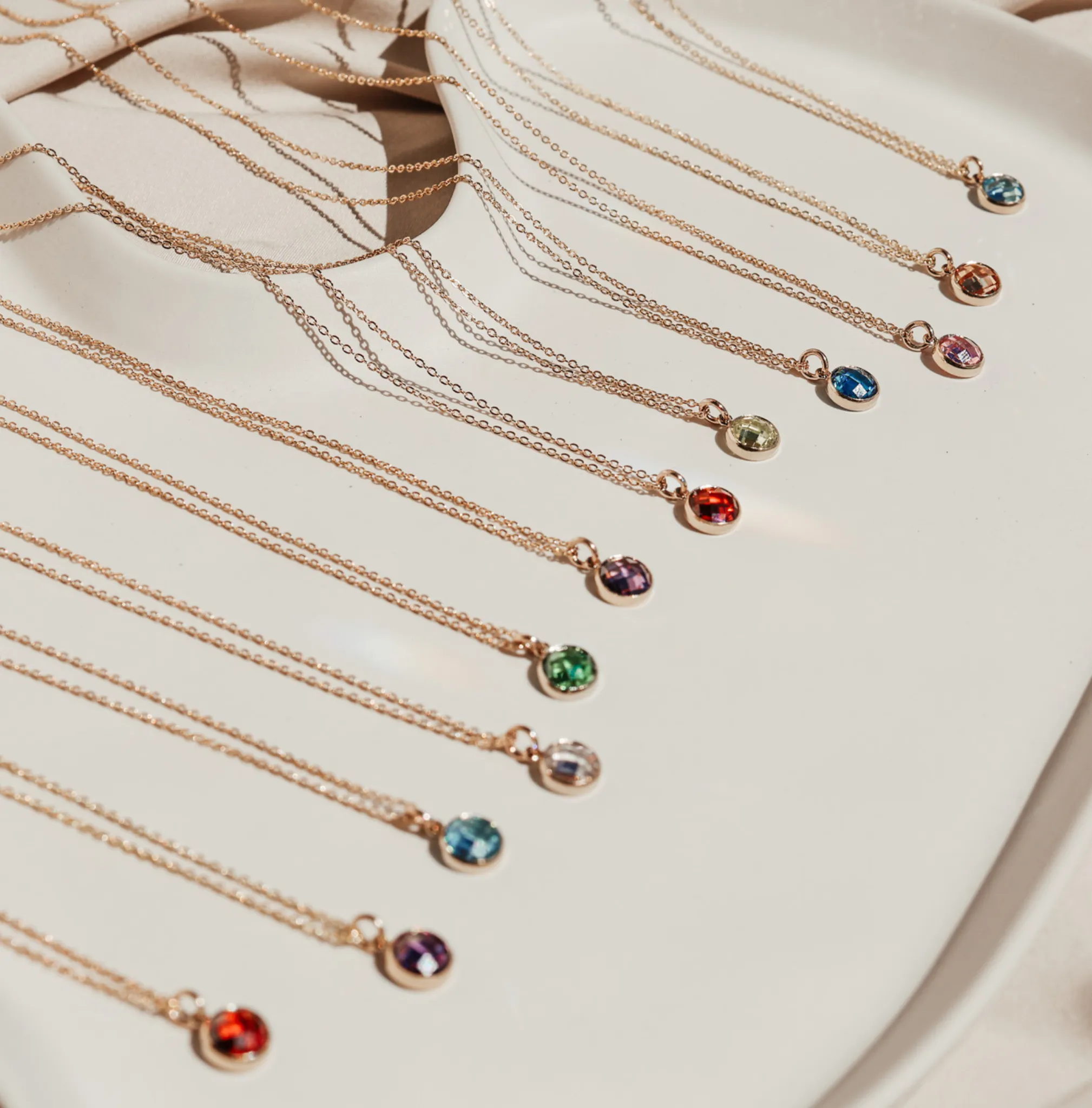 Birthstone Drop Necklace • February