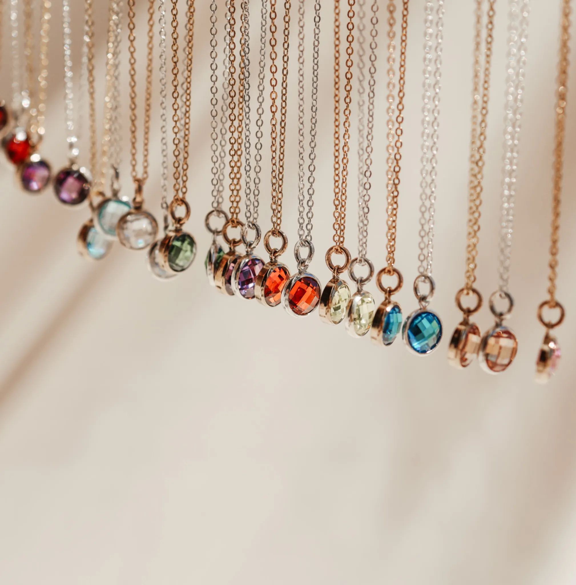 Birthstone Drop Necklace • February