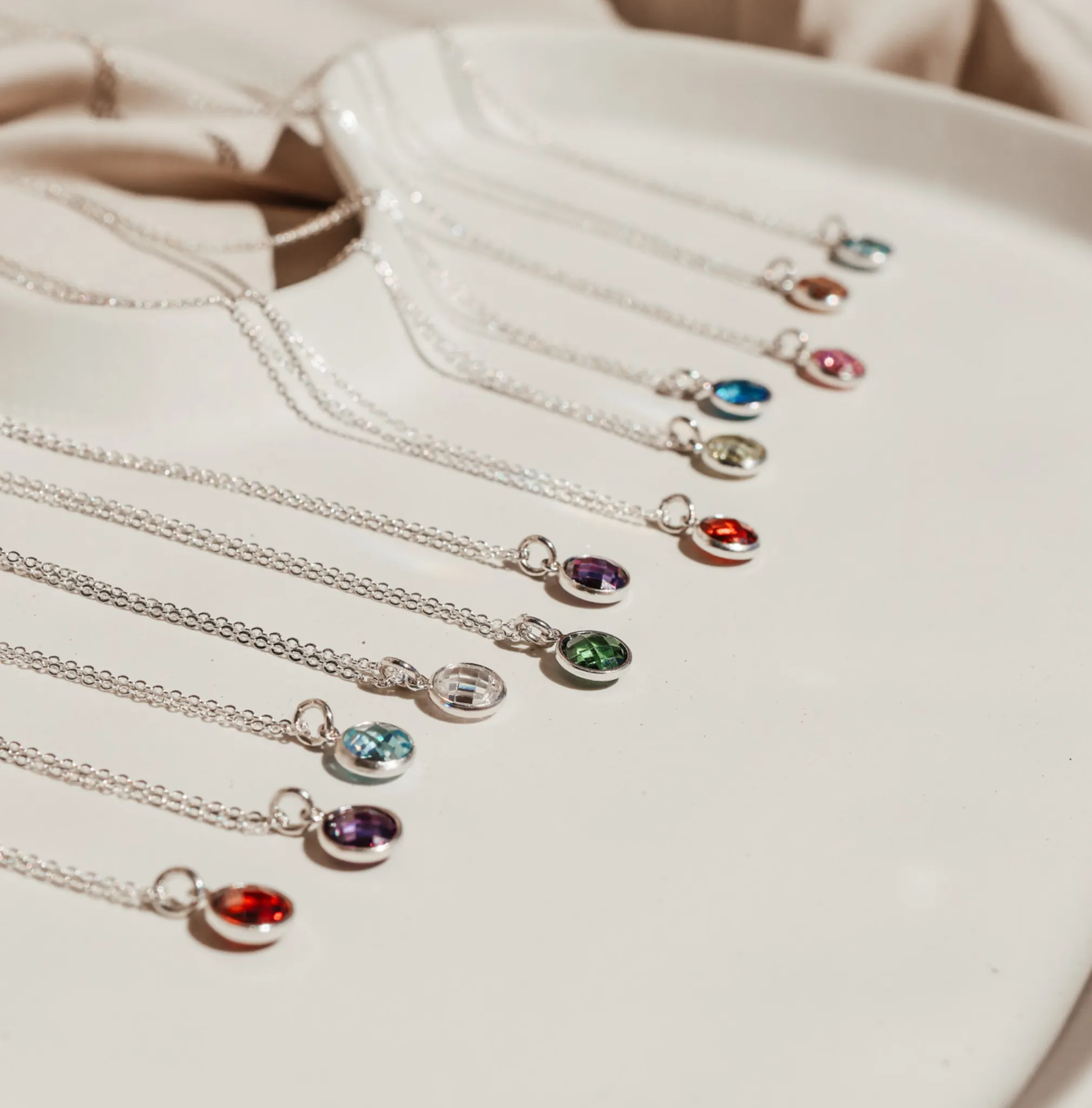 Birthstone Drop Necklace • February