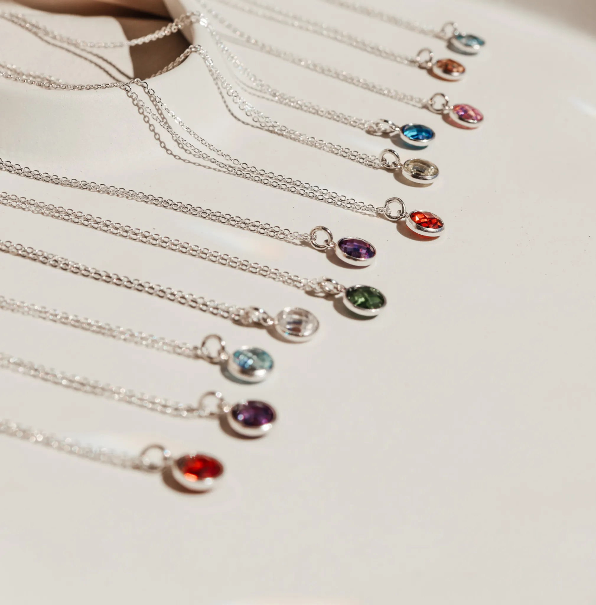 Birthstone Drop Necklace • February