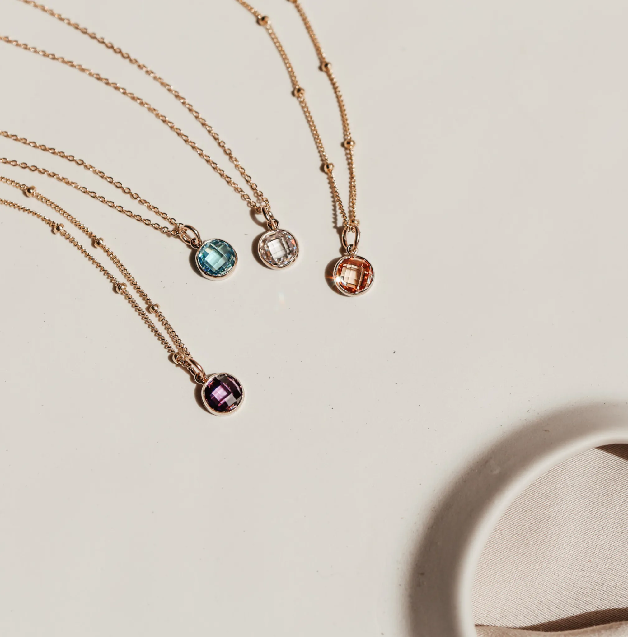 Birthstone Drop Necklace • February