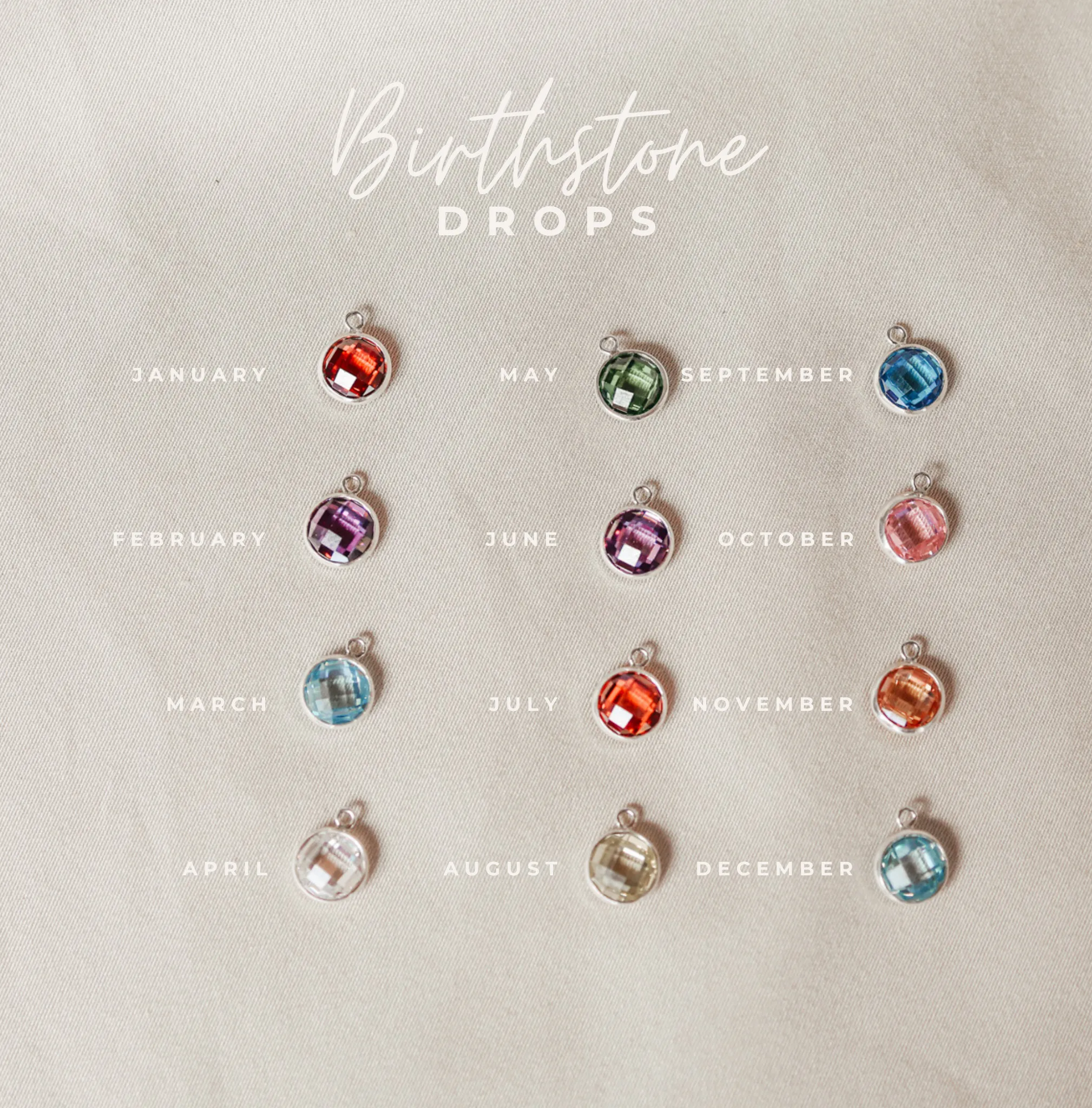 Birthstone Drop Necklace • February