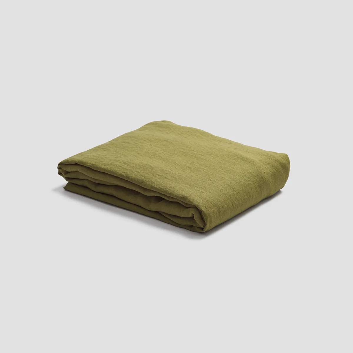 Botanical Green 100% Linen Fitted Sheet