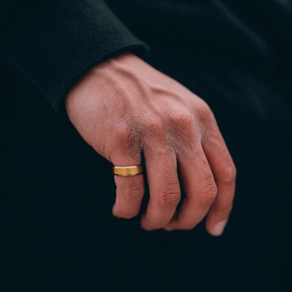 Brushed Band Ring - Gold