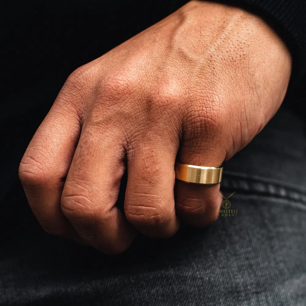 Brushed Band Ring - Gold