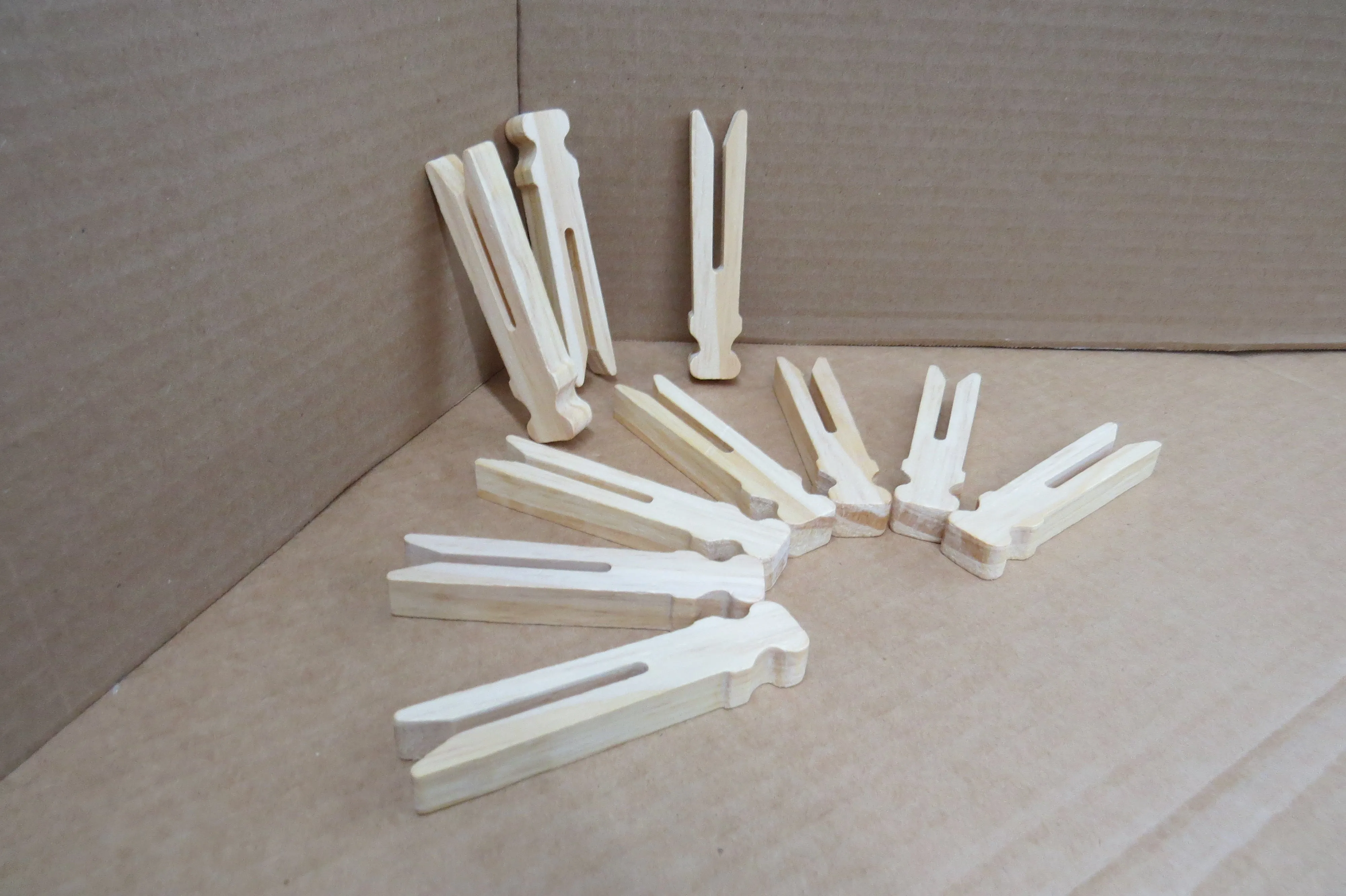 Clothespins - Deluxe Sunshine Straight Clothespins - Sold in packs of 10 - Tung Oiled Finish