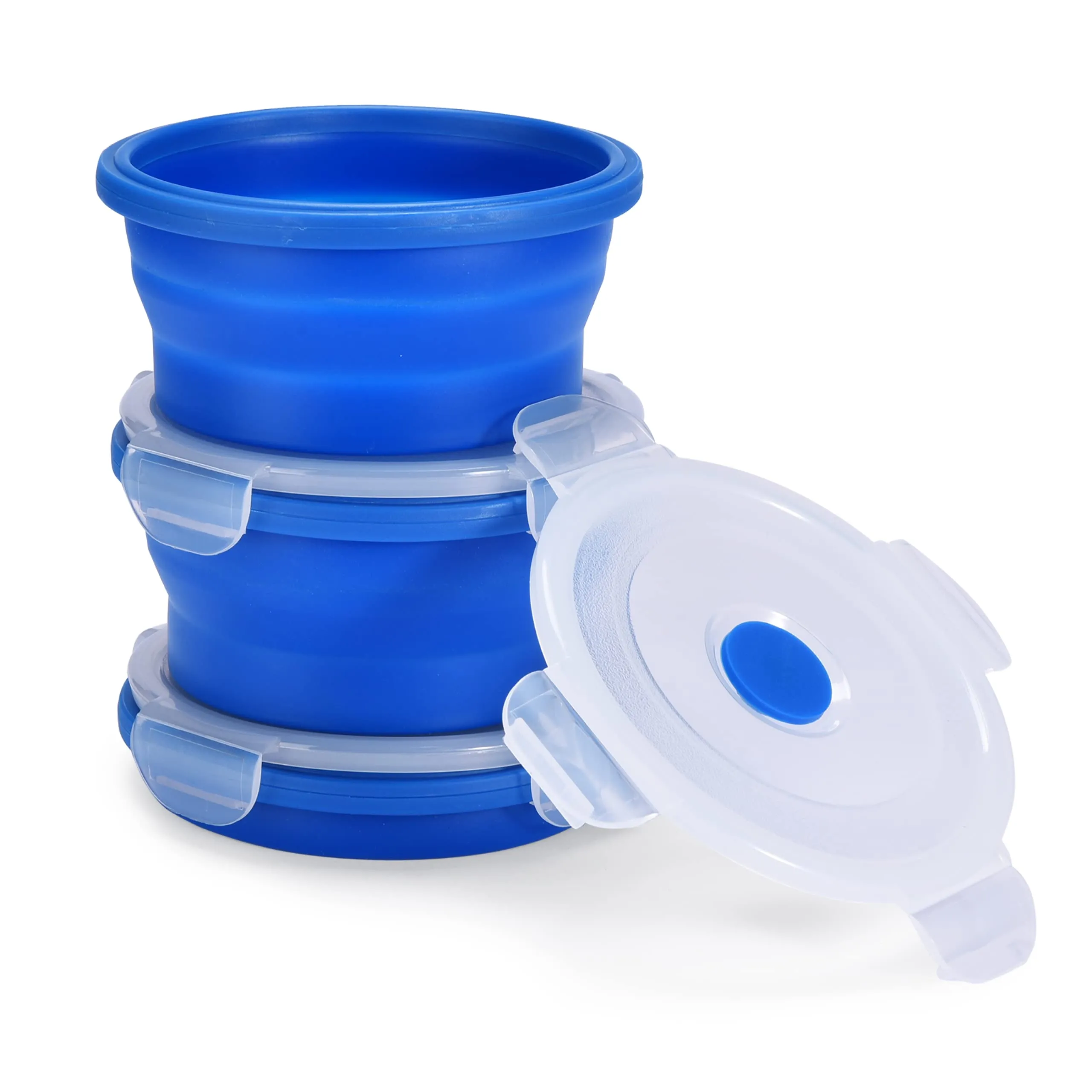 Collapsible Food Storage Containers With Lids - Silicone Bowls With Airtight Lid