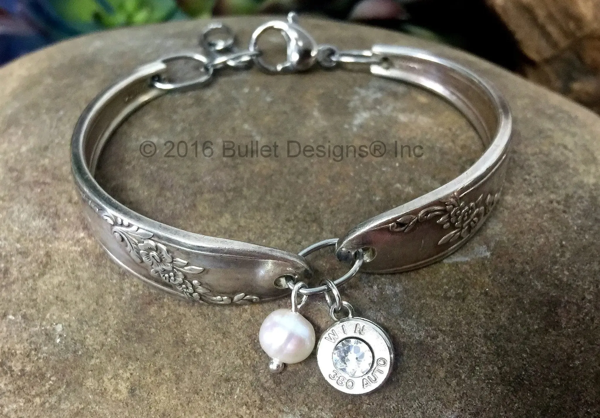 Custom Bullet Spoon Reversible Bracelet - 380 Nickel