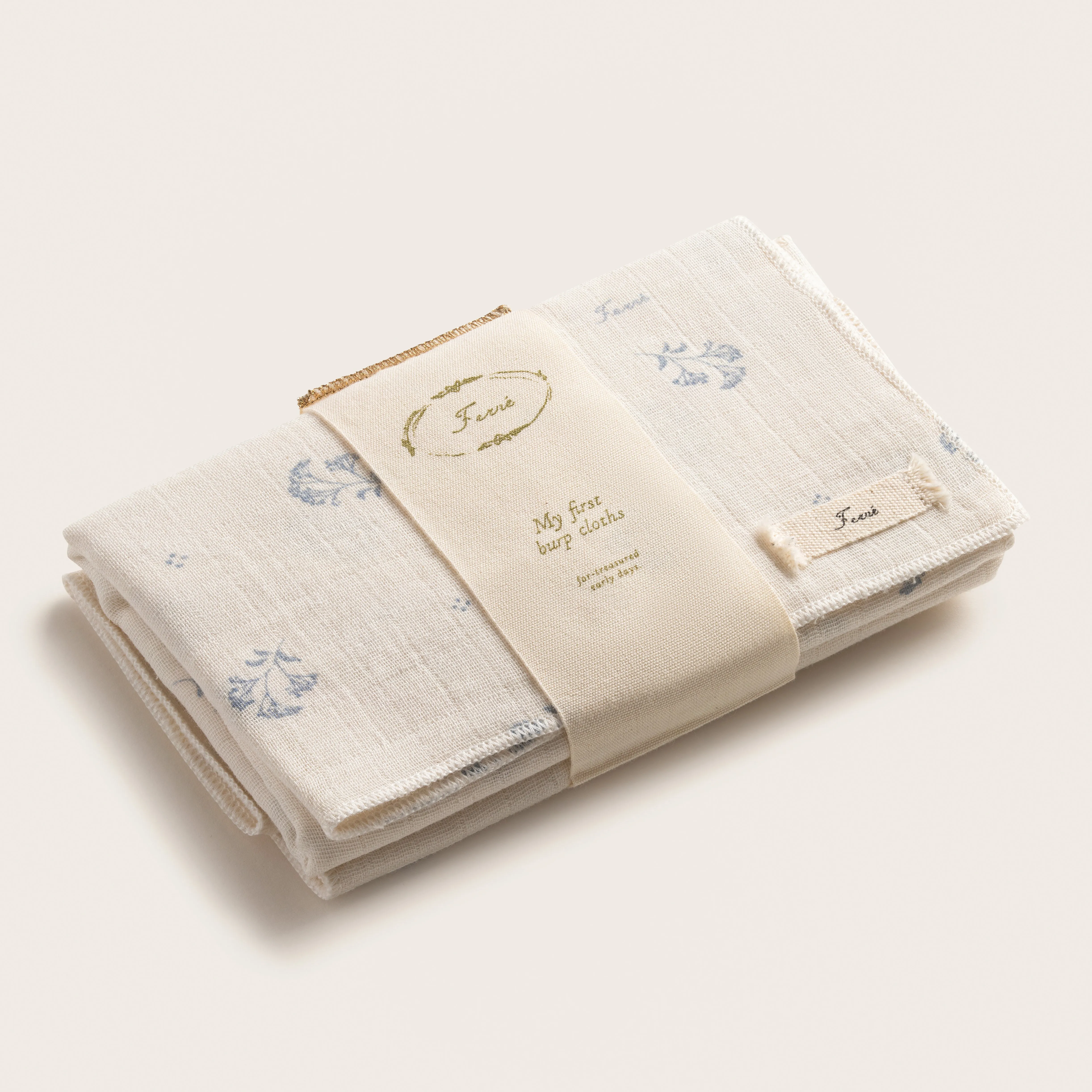 diapers burp cloths printed - bluet