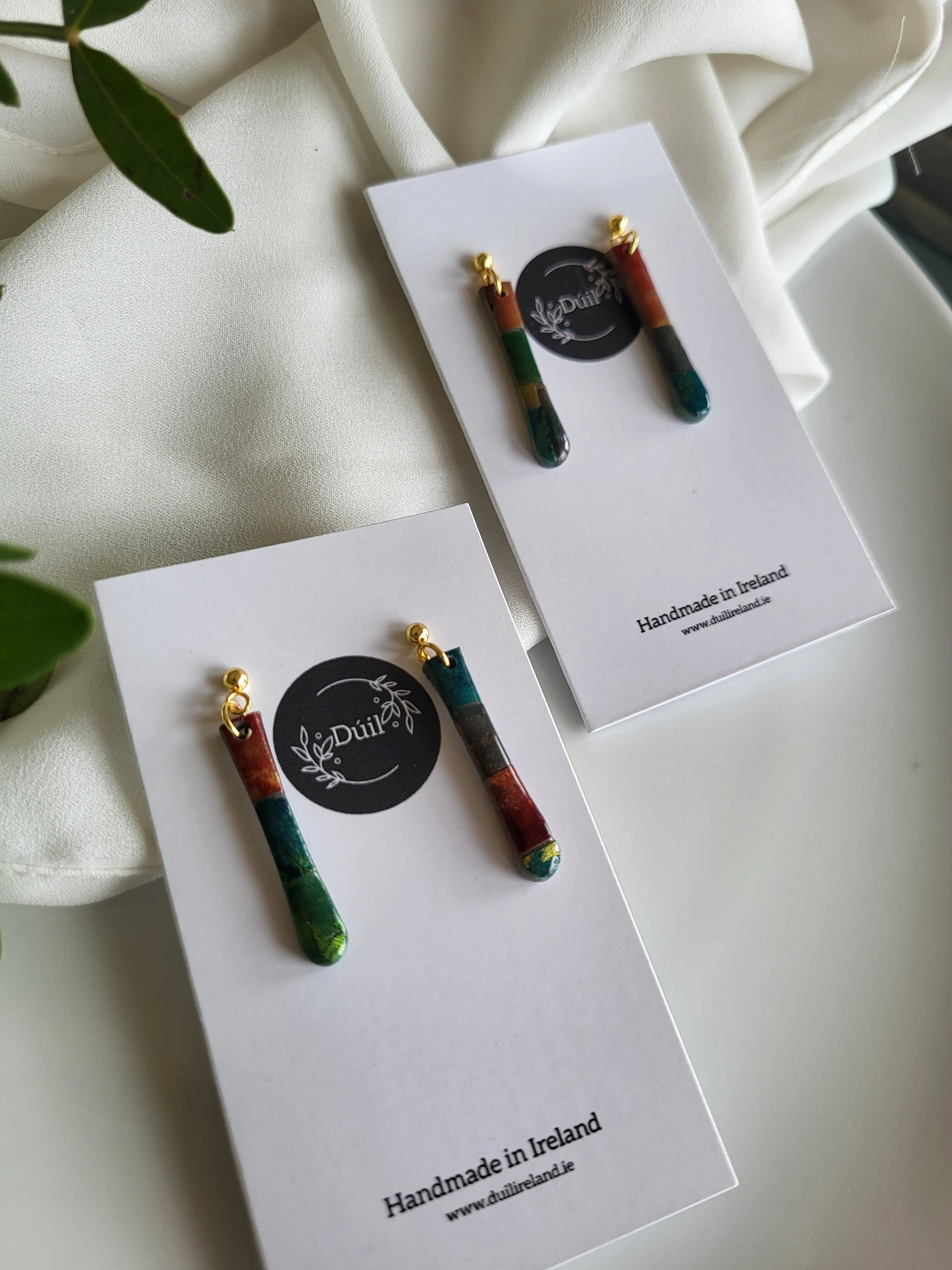 Dúil "Building with Colour" Dangling drop earrings