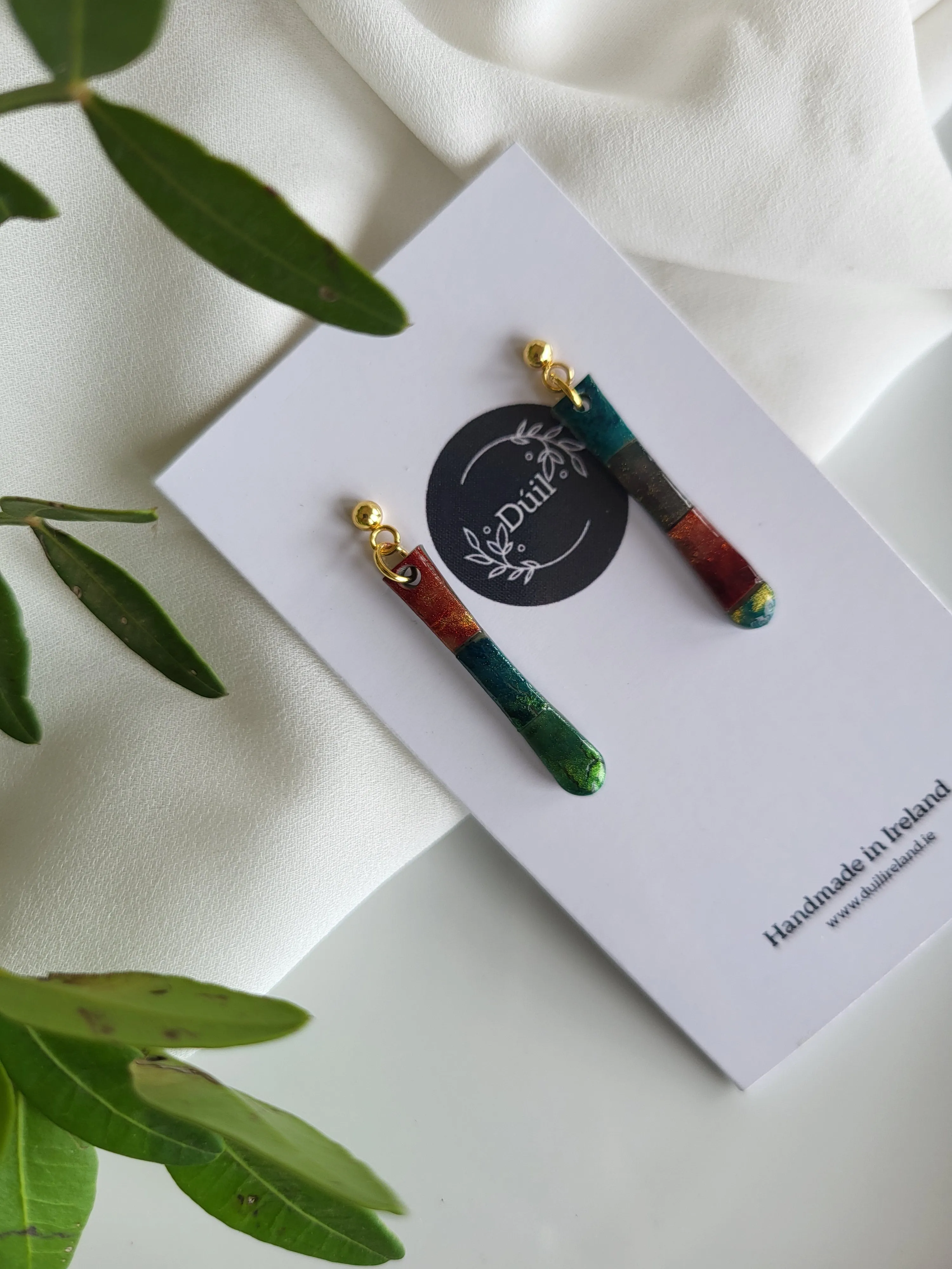 Dúil "Building with Colour" Dangling drop earrings