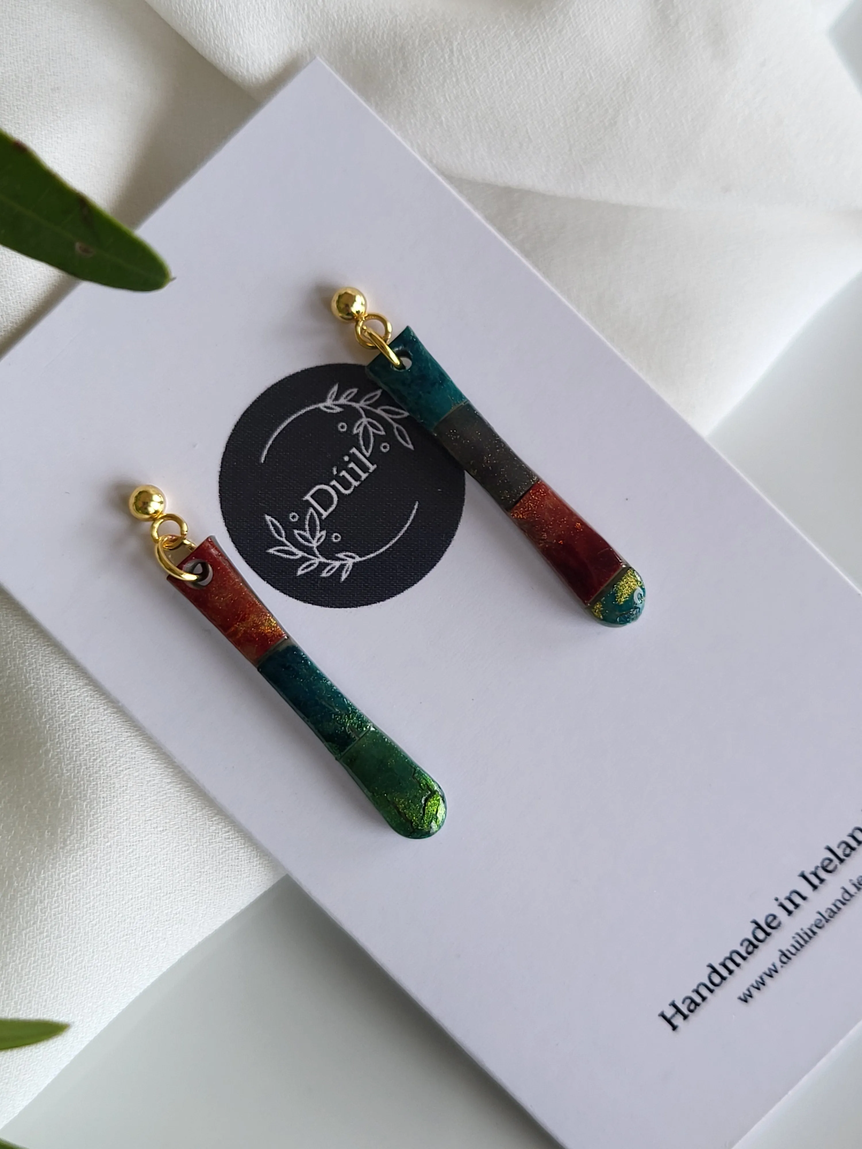 Dúil "Building with Colour" Dangling drop earrings