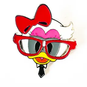 Disney Daisy Duck Nerds Rock! Sunglasses Head Pin