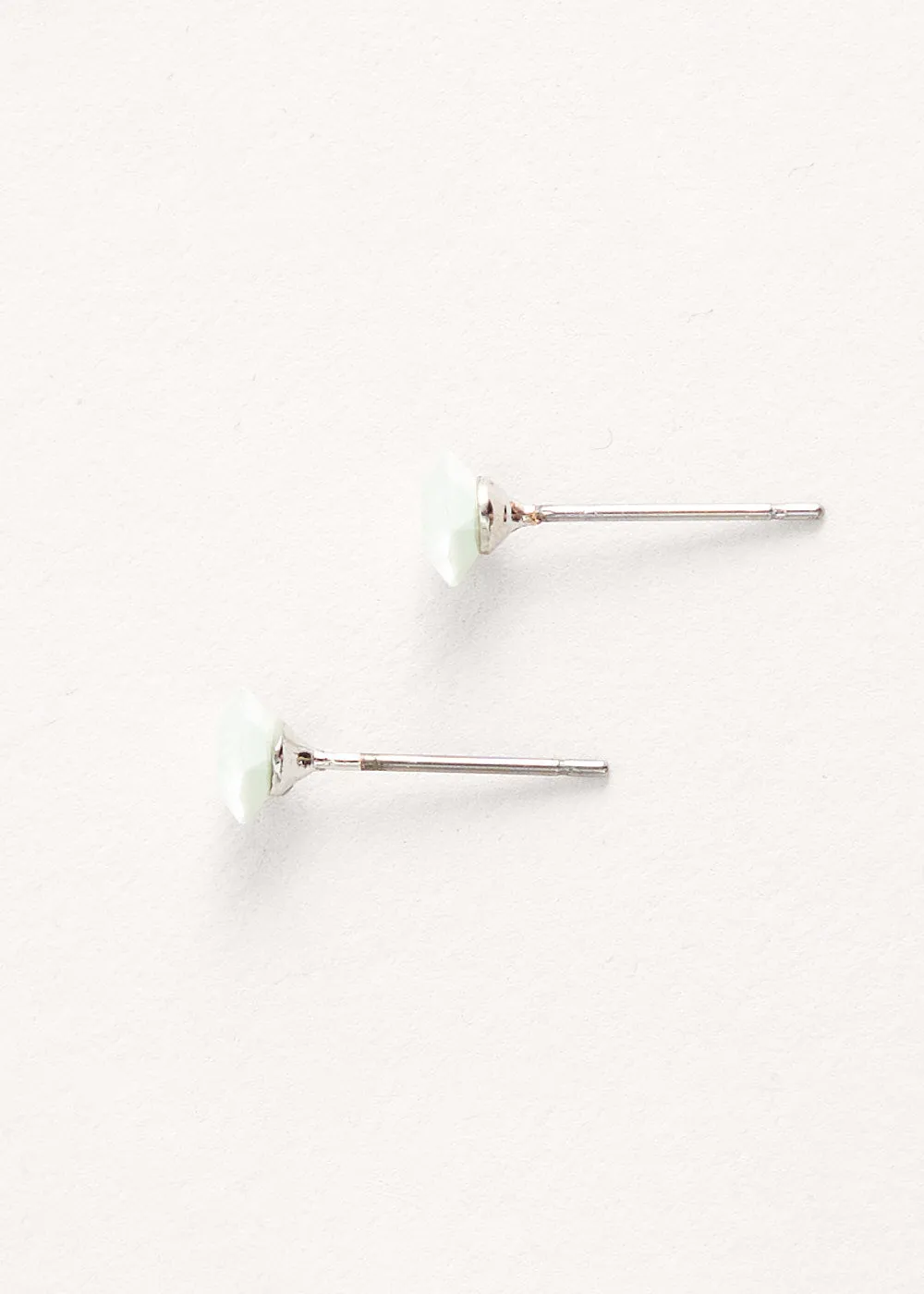 ELSIE CRYSTAL STUD EARRINGS - LIGHT GREEN