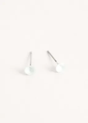 ELSIE CRYSTAL STUD EARRINGS - LIGHT GREEN