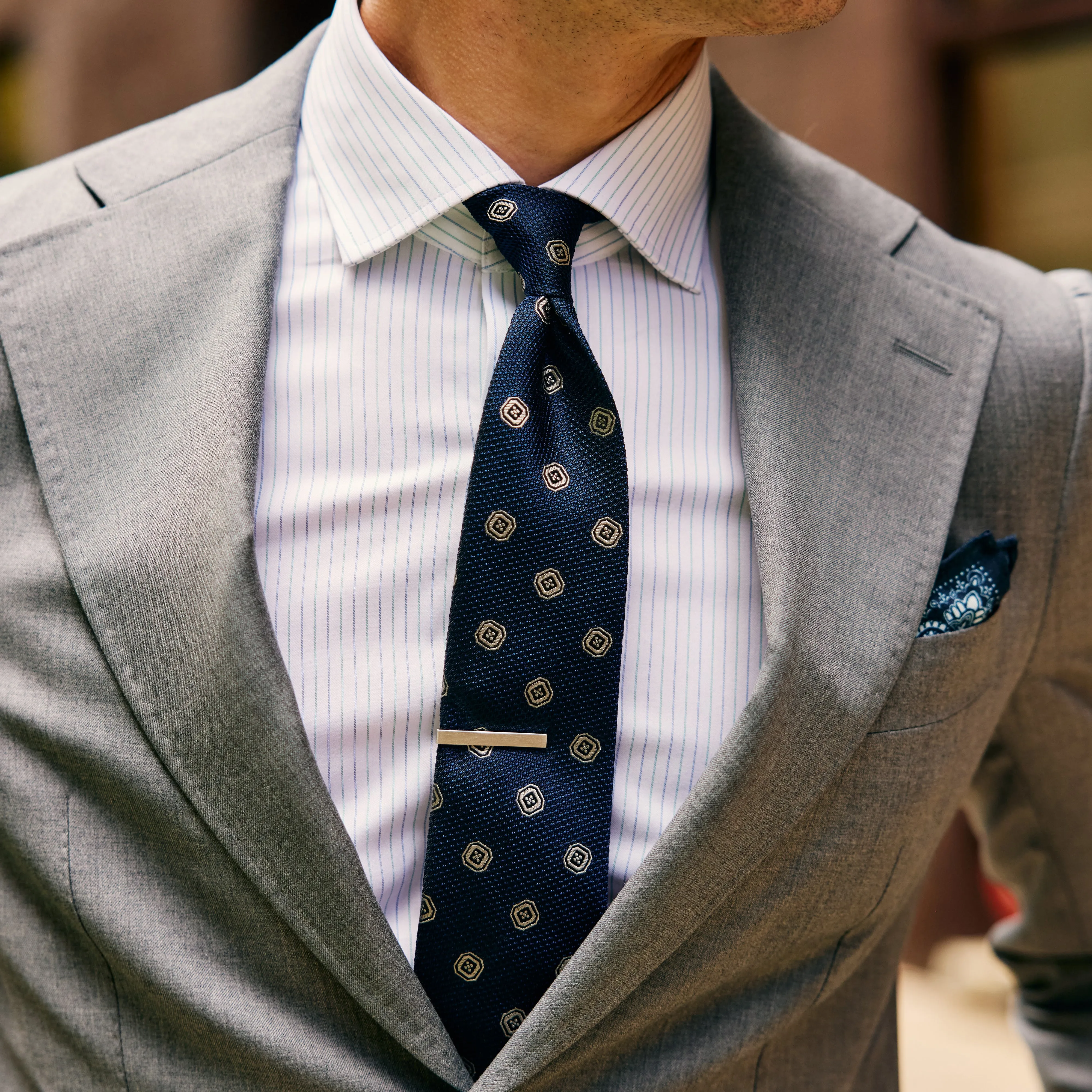 Geo Scales Navy Tie