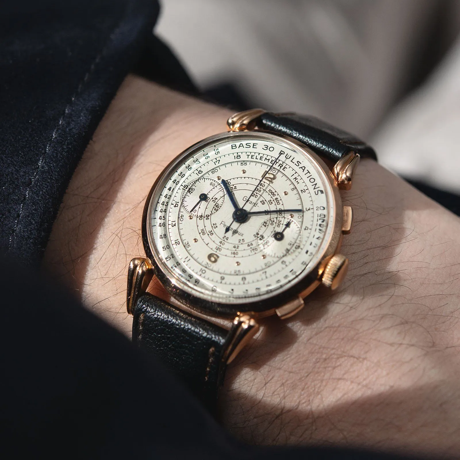 Girard Perregaux Pink Gold Pulsations Chronograph 1950s