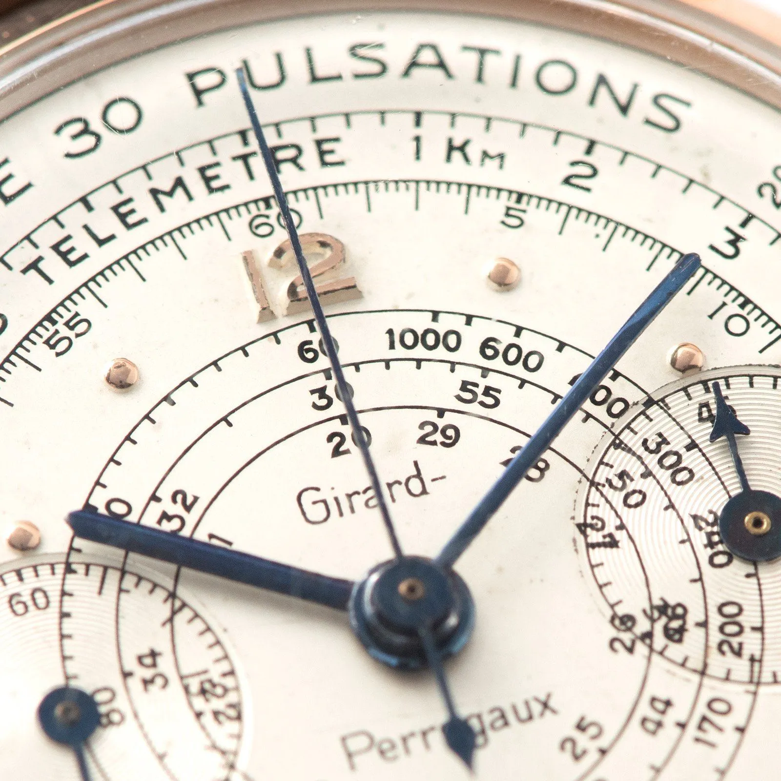 Girard Perregaux Pink Gold Pulsations Chronograph 1950s