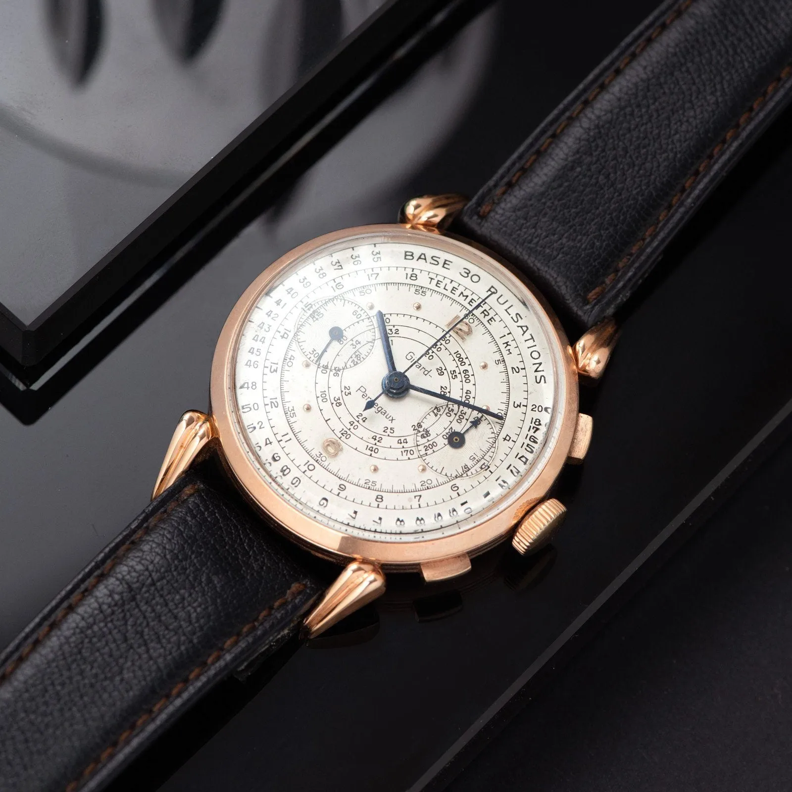 Girard Perregaux Pink Gold Pulsations Chronograph 1950s