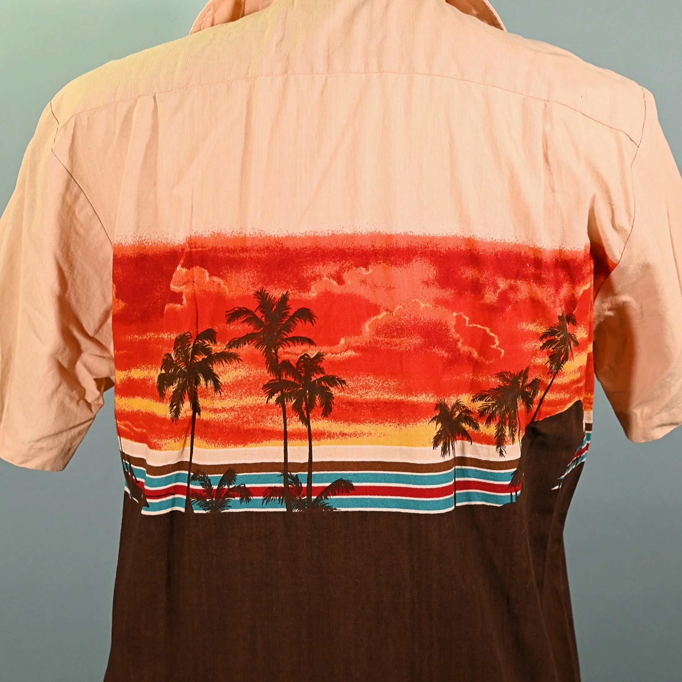 Kai Nani Vintage 70s Hawaiian Shirt Endless Summer Silhouette S