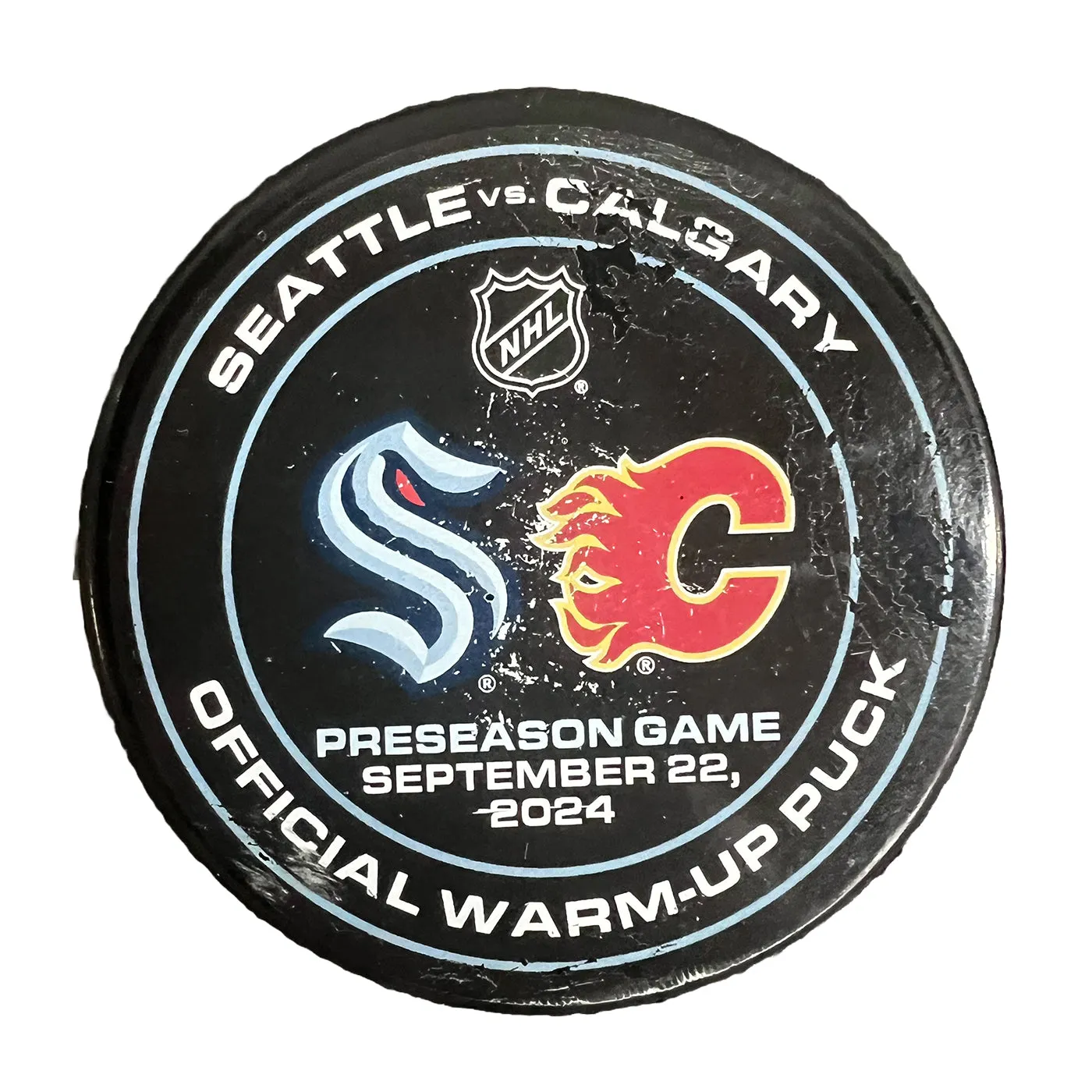 Kraken Authentics - 9.22.24 - WARMUP PUCK - SEA v. CGY Preseason