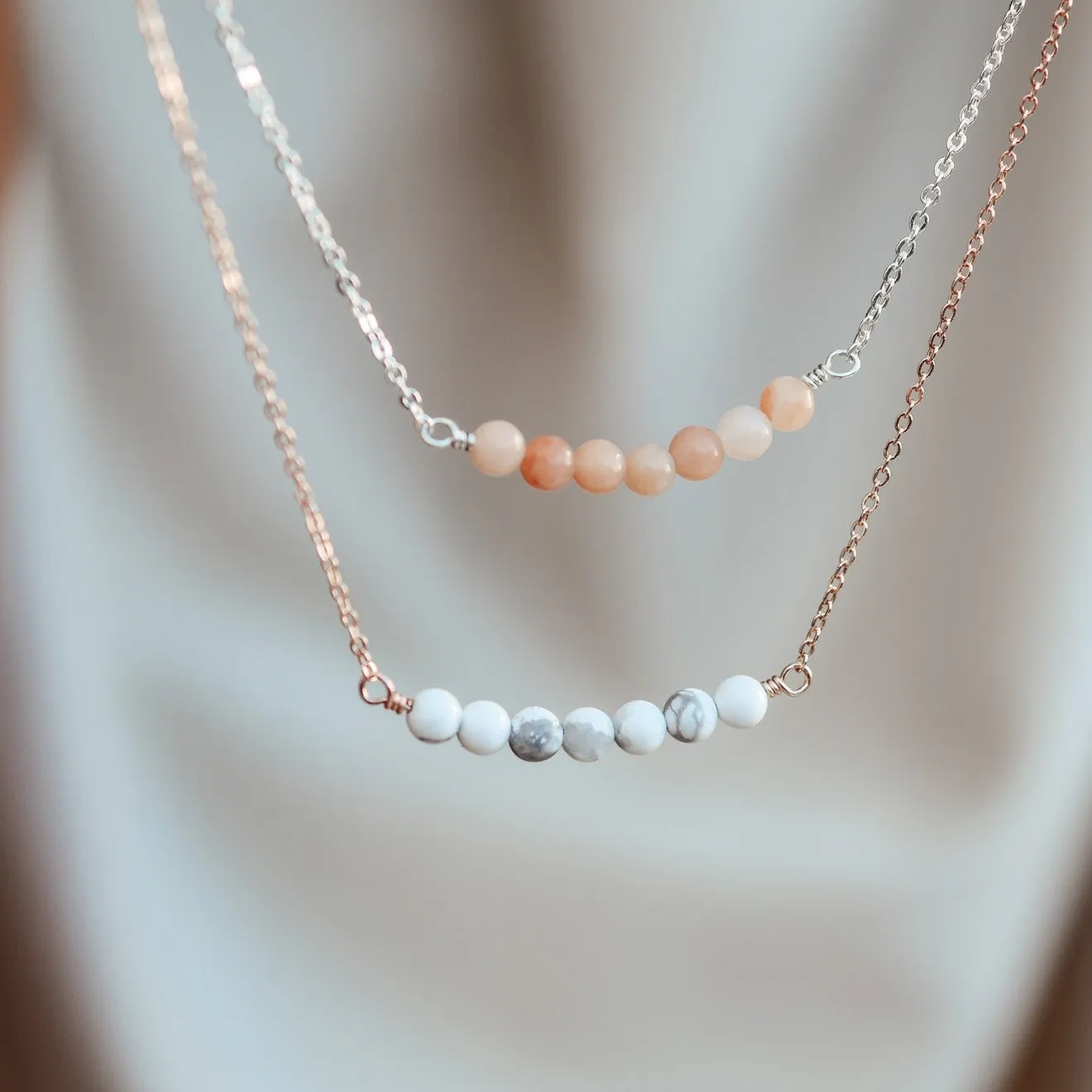 Maria • Stacked Gemstone Necklace