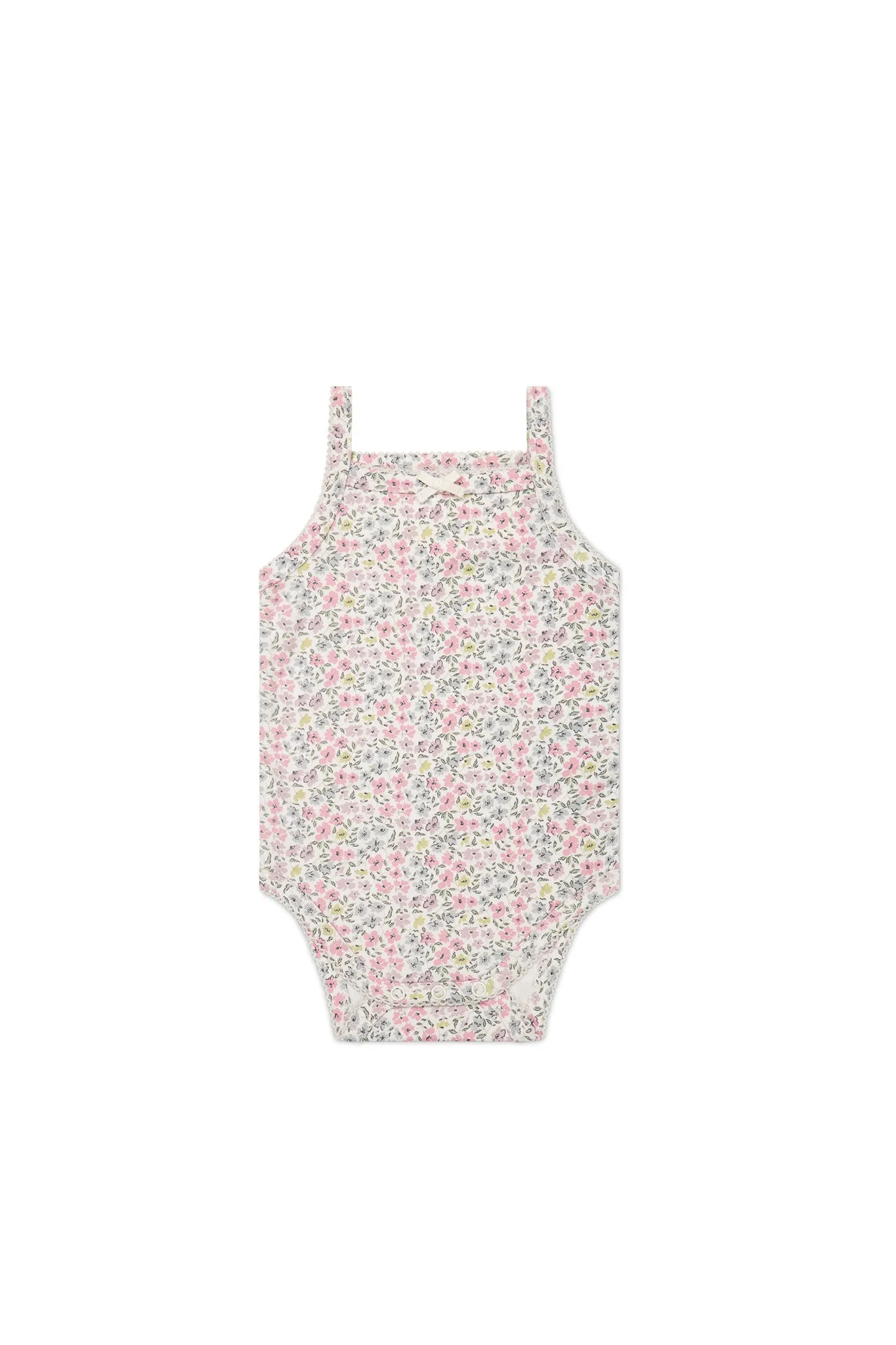 Organic Cotton Bridget Singlet Bodysuit - Fifi Mini Slightly Pink