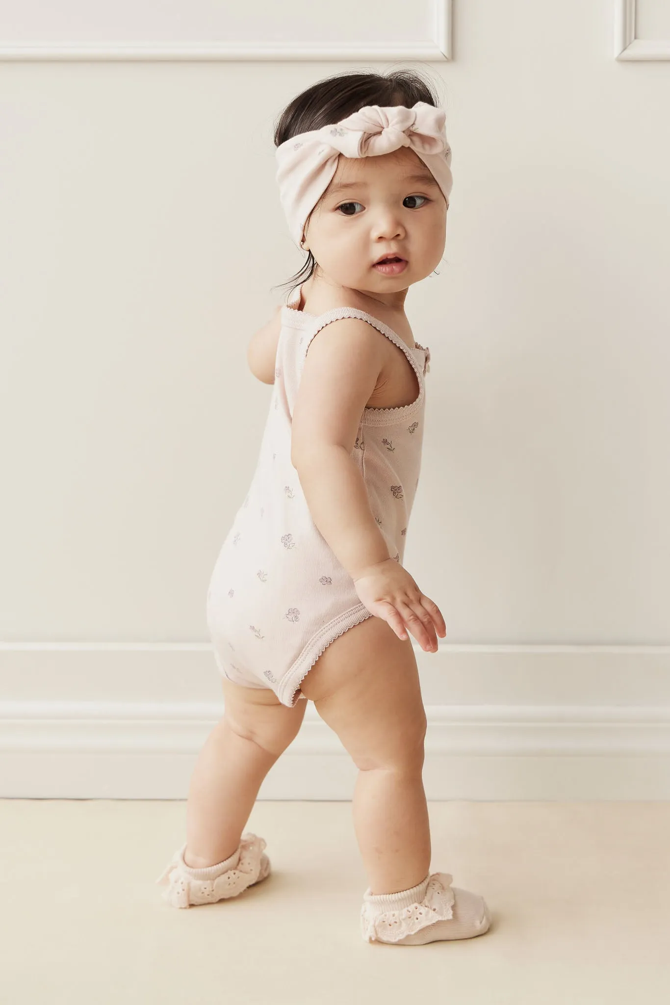 Organic Cotton Bridget Singlet Bodysuit - Meredith Violet