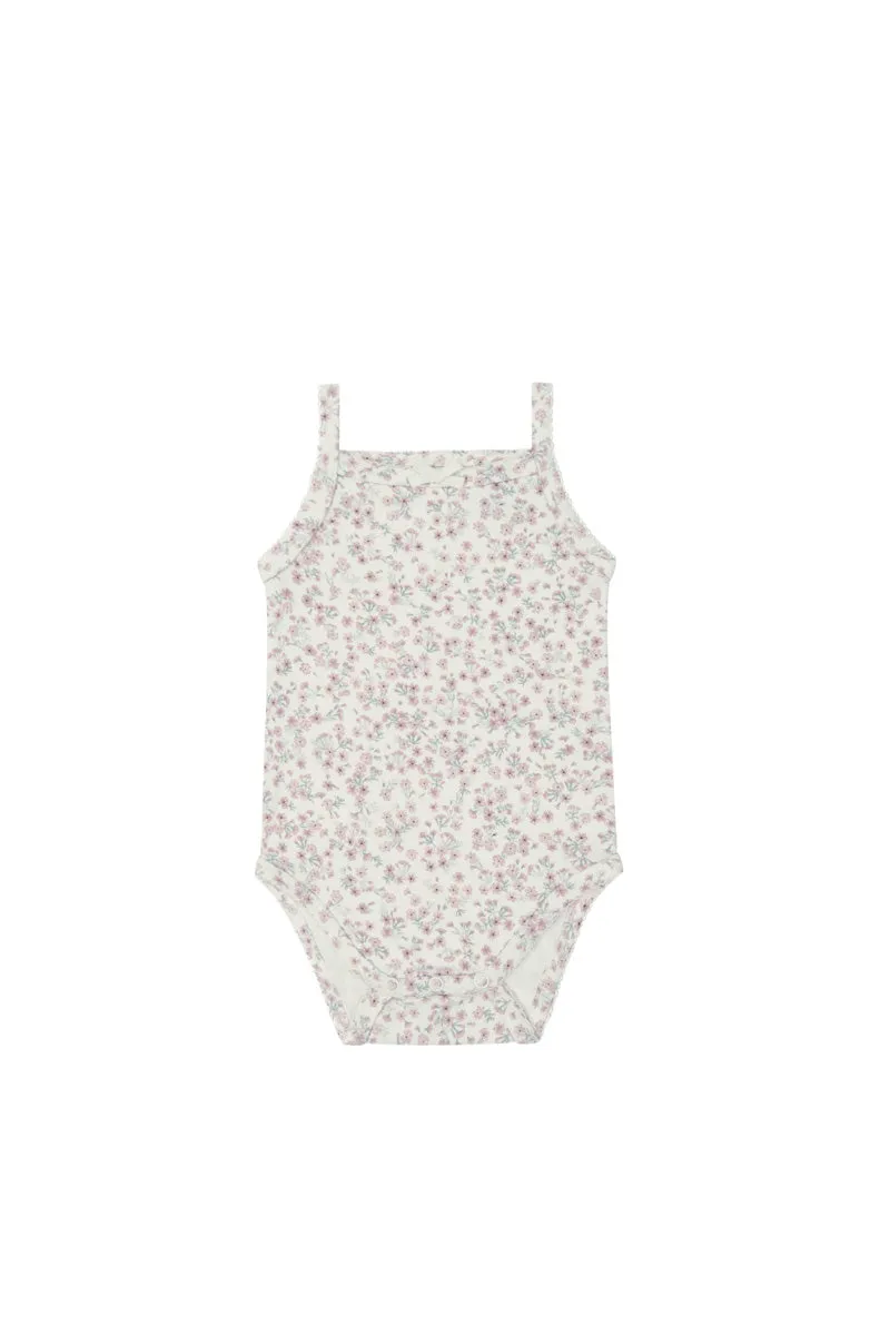 Organic Cotton Bridget Singlet Bodysuit - Posy Floral