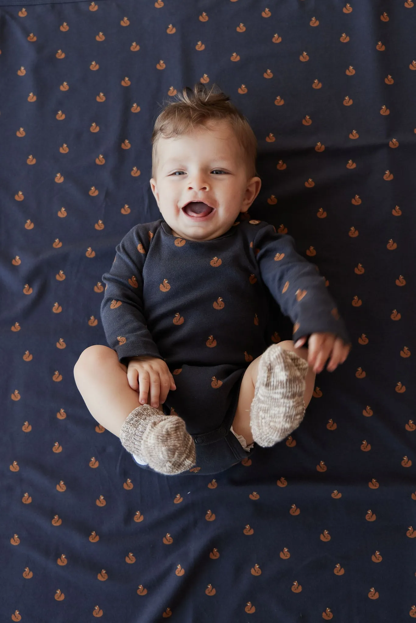 Organic Cotton Fernley Bodysuit - Fox Cubs Constellation