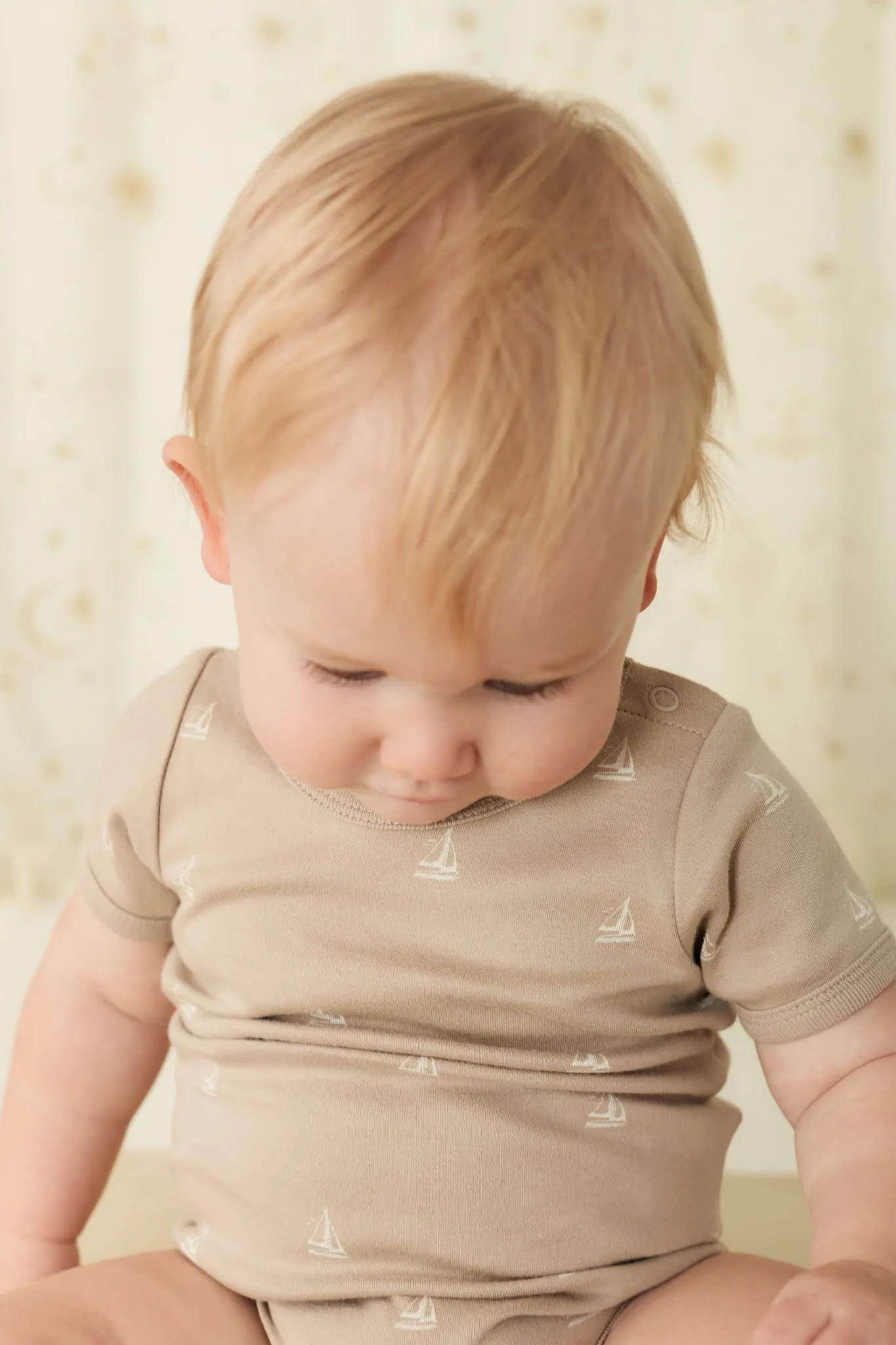 Organic Cotton Hudson Short Sleeve Bodysuit - Set Sail Vintage Taupe