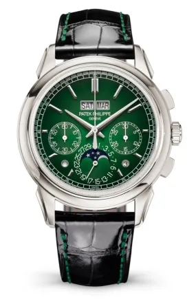 Patek Philippe Perpetual Calendar Chronograph Grand Complications Platinum Green Dial 5270P-0014